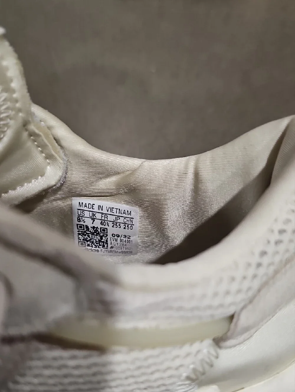 adidas Ozweego Cream White Mesh Athletic Sneakers
